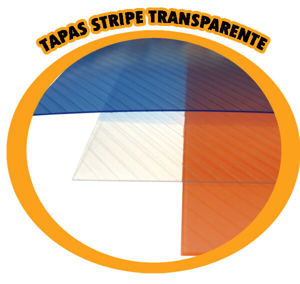 Tapas PP stripe transparente